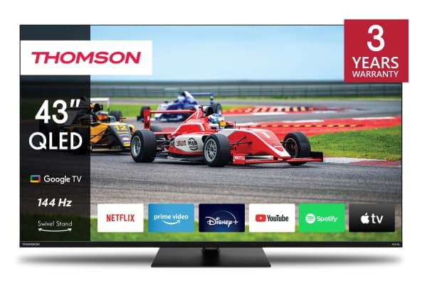 Thomson 43QG7C14 - 43" Diagonal klass LED-bakgrundsbelyst LCD-TV - QLED Pro - Smart TV - Google TV - 4K UHD (2160p) 3840 x 2160 - HDR - Direct LED, Q
