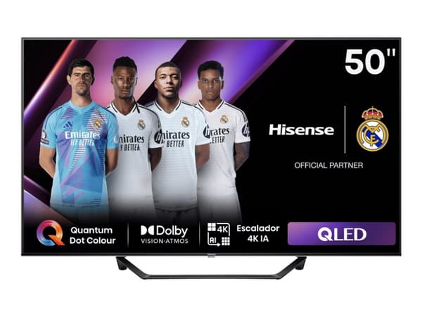 Hisense 50A7NQ, 127 cm (50"), 3840 x 2160 pikseliä, QLED, Smart TV, Wi-Fi, harmaa Harmaa