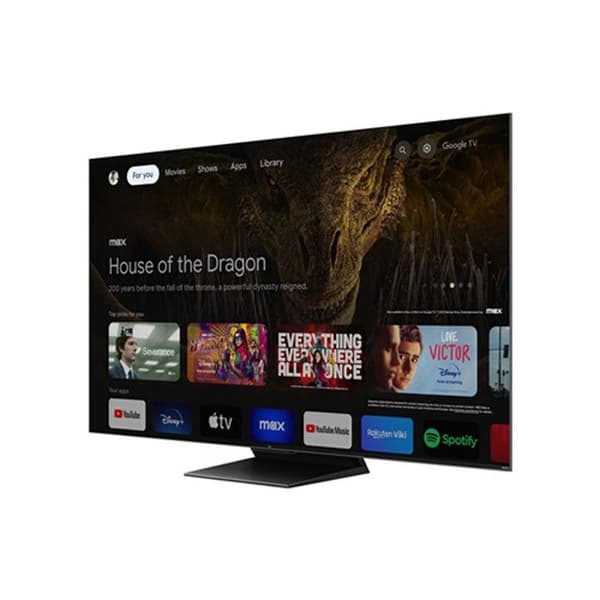 QLED TV Mini LED TCL 50C805 127 cm 4K UHD Google TV Borstad aluminium