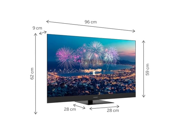 Thomson 43QG6C14 - 43" Diagonal klass LED-bakgrundsbelyst LCD-TV - QLED Plus - Smart TV - Google TV - 4K UHD (2160p) 3840 x 2160 - HDR - Direct LED,
