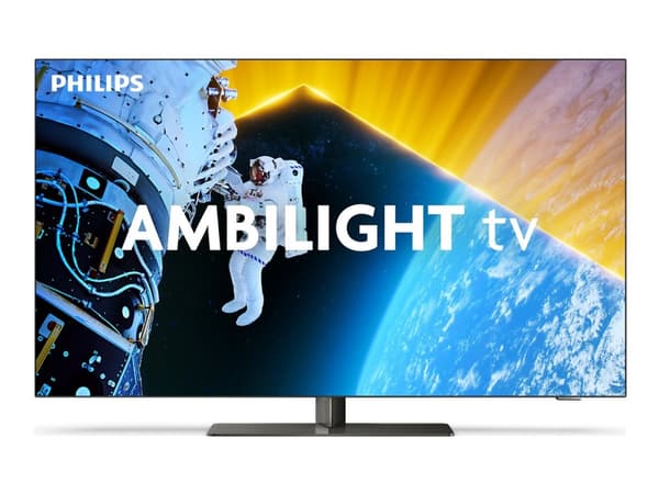 Philips 55OLED849 - 55" Diagonalklasse OLED TV - Smart TV - Google TV - 4K UHD (2160p) 3840 x 2160 - HDR Sort, Kromfarget