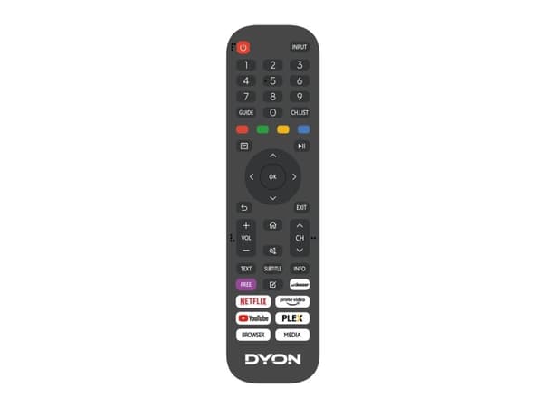 Dyon SMART 43 VX LED-TV 108 cm 109,20 cm (43") DVB-S2, DVB-C, DVB-T2, CI+, Full HD, Smart TV, WLAN Svart [Energiklasse E] (D800218)