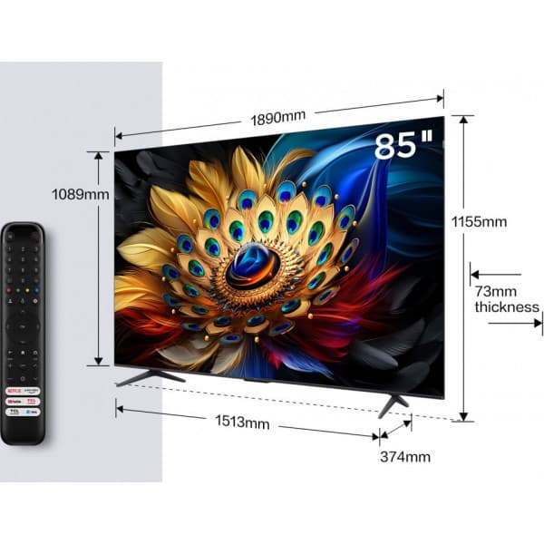 TCL 85" C655 – 4K QLED Google TV