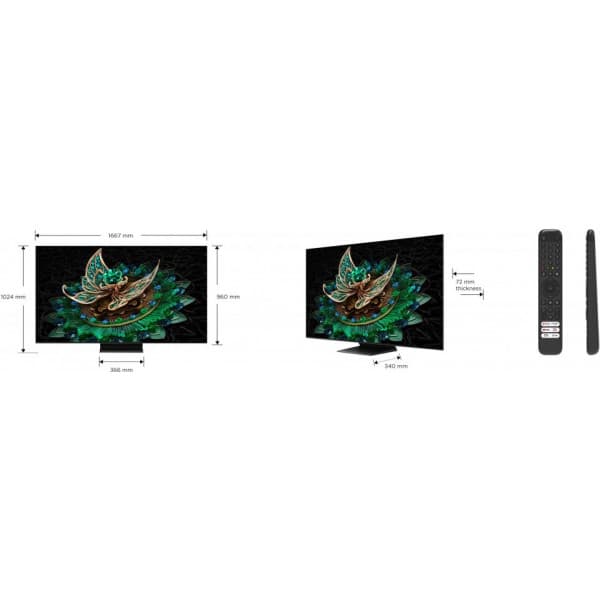TCL C765 75" 4K QD Mini-LED Google TV
