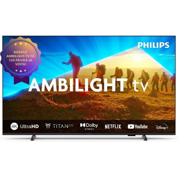Philips 50" PUS8009 – 4K LED Ambilight TV musta