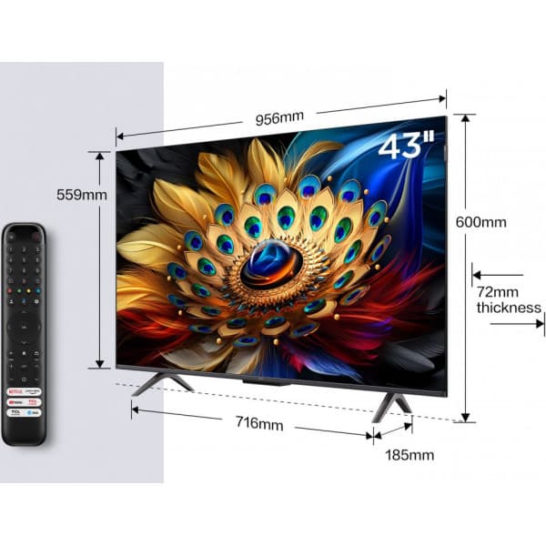 TCL 43" C655 – 4K QLED Google TV