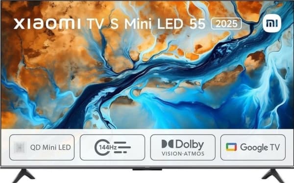 Xiaomi S 2025 - 55" Diagonalklasse LED-bakgrunnsbelyst LCD TV - QD-Mini LED - Smart TV - Google TV - 4K UHD (2160p) 3840 x 2160 - HDR - Mini-LED
