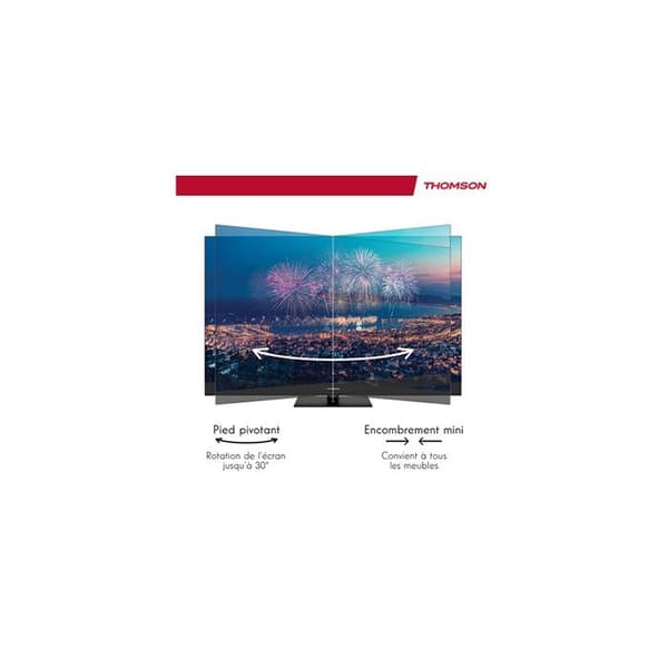 TV QLED 4K - THOMSON - 55QG6C14 - 139 cm - Google TV - Ljudbar 20W