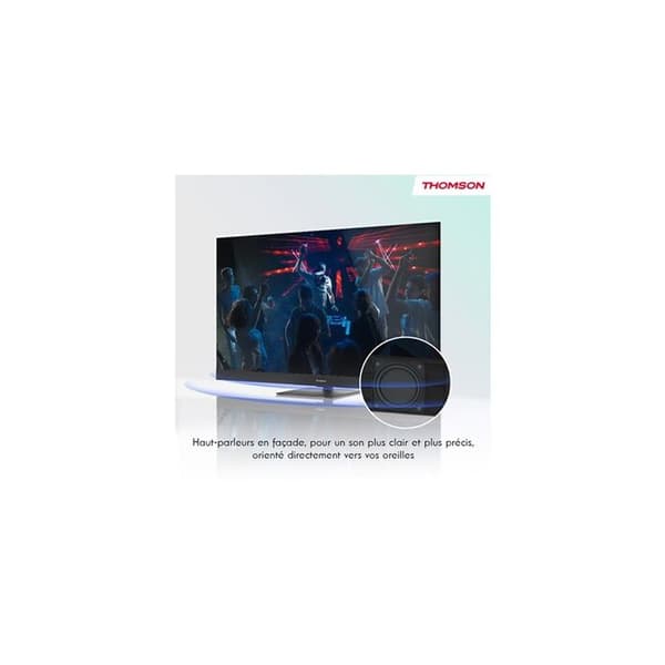 TV QLED 4K - THOMSON - 55QG6C14 - 139 cm - Google TV - Ljudbar 20W