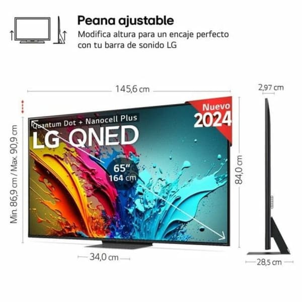 Smart TV LG 65QNED87T6B 4K Ultra HD 65" HDR Edge-LED QNED