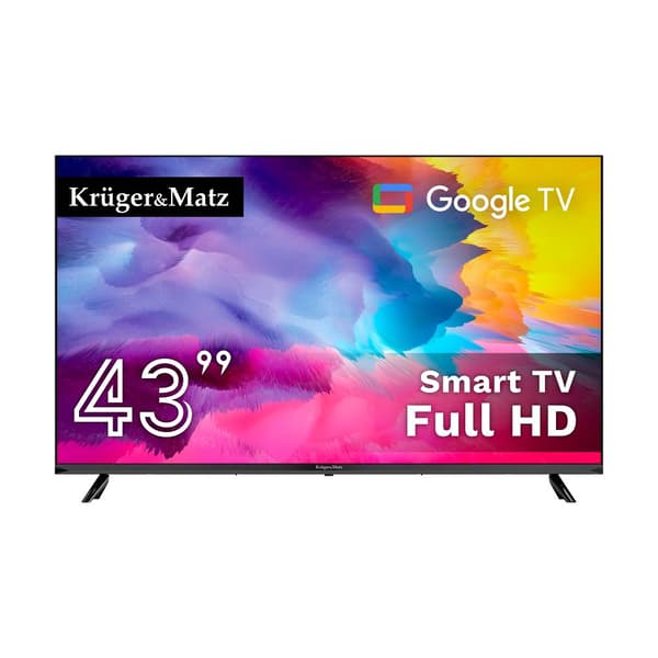 Kruger&Matz 43" televisio FHD Google TV 5.0 DVB-T2/T/C H.265 HEVC