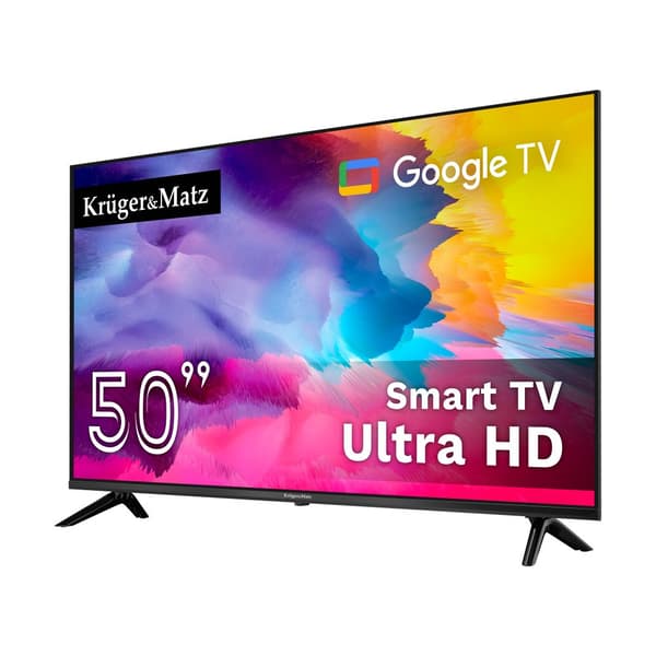 Kruger&Matz 50" televisio UHD Google TV DVB-T2/T/C H.265 HEVC