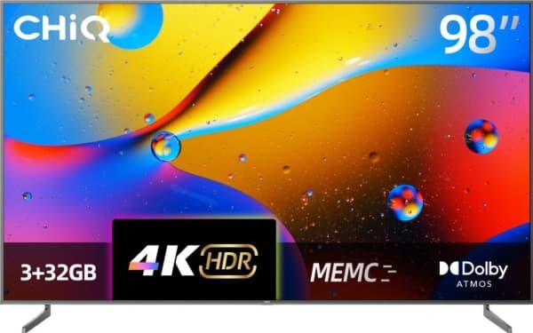 Chiq U98F8TG 98" 249cm 16:9 UHD QLED Google TV bk (Speditionsversand)