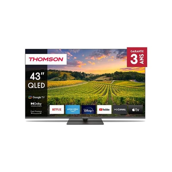 Smart TV LED 43'' - THOMSON - 43QG5C14 - Full HD - Google TV - HDMI Svart