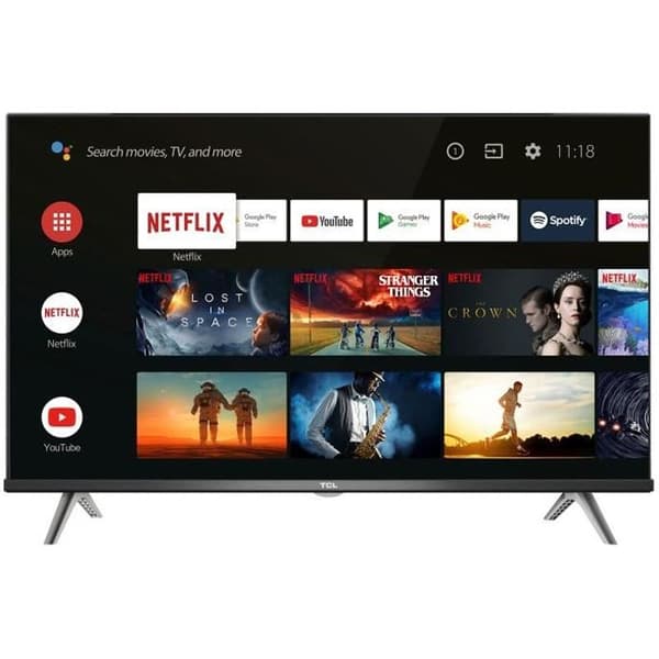 TCL 32S615 - 32" (81 cm) 16/9 HD LED-TV - 1366 x 768 pixlar - HDR - Android TV - Wi-Fi - 300 Hz - Ljud 2.0 10W (Kategori: Svart