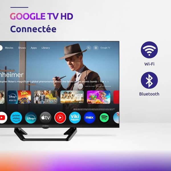 STRONG - TV HD 32" (80 cm) - Google TV - Wifi - Bluetooth - HDR - Chromecast - Google Assistent - 3 Tuner - 2xHDMI (ARC) + USB