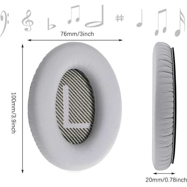 Öronkuddar - GENERISK - Bose QuietComfort 35 II - Justerbar bomull - Silver - Optimal komfort