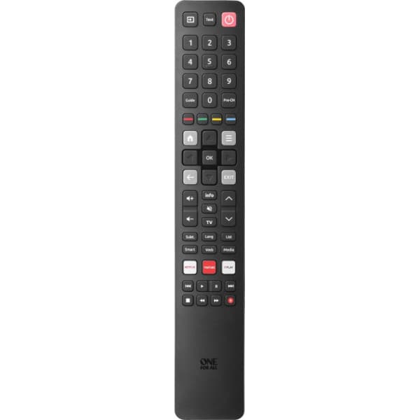 One For All URC 4922 -universalfjärrkontroll för TCL och Thomson -TV-apparater Svart