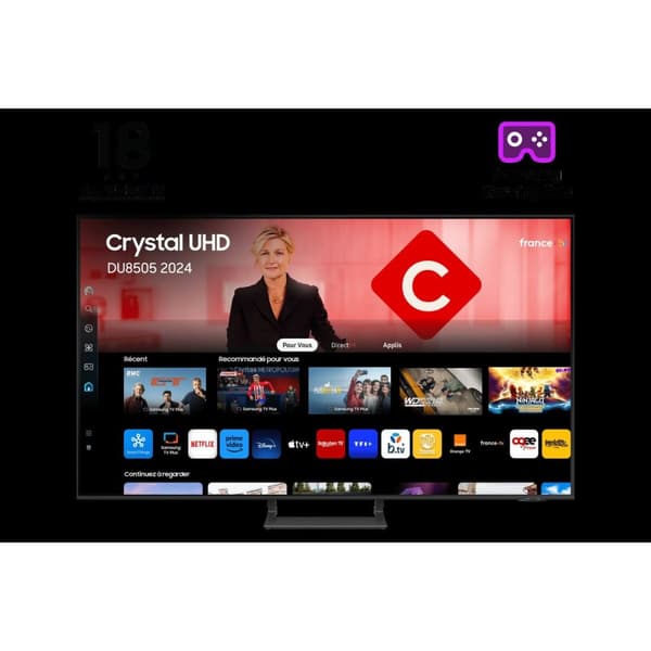 Smart TV Samsung TU75DU8505KXXC 4K Ultra HD LED HDR HDR 10+ 75" Grå