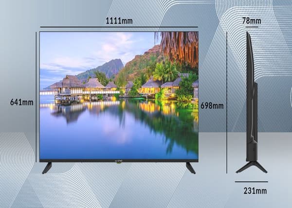 Kiano Elegance TV Smart Television 50" tum 127cm | LED 4K Ultra HD UHD HDR | Android TV | Bluetooth WiFi | 3x HDMI | DVB-T2-tuner