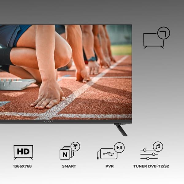 Kiano Elegance TV Smart TV 32" tum 80 cm | LED HD TV | Android TV | Bluetooth WiFi | 3x HDMI | Triple Tuner DVB-T2 CI CI+