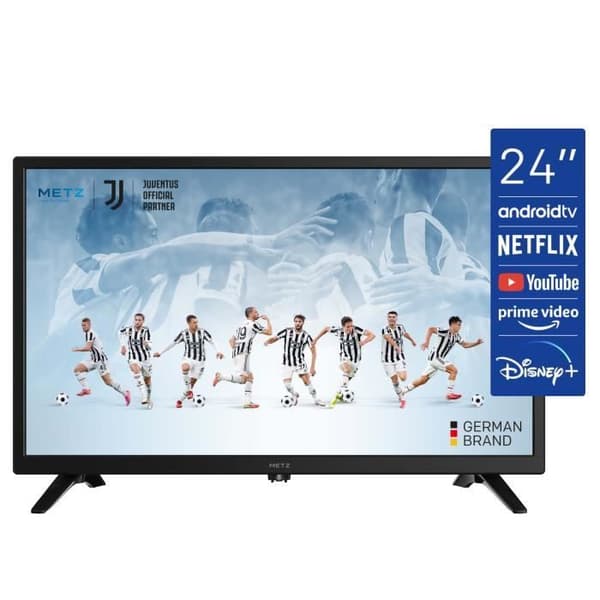 METZ TV 24'' (60 cm) LED HD Android TV 9.0 med DVB/C/T2/S2 MTC6-serien Svart