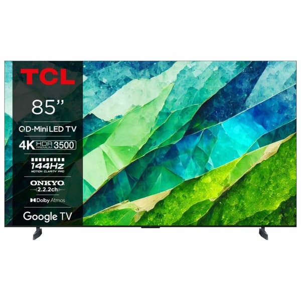 Smart TV TCL 85C855 4K Ultra HD LED AMD FreeSync 85" musta