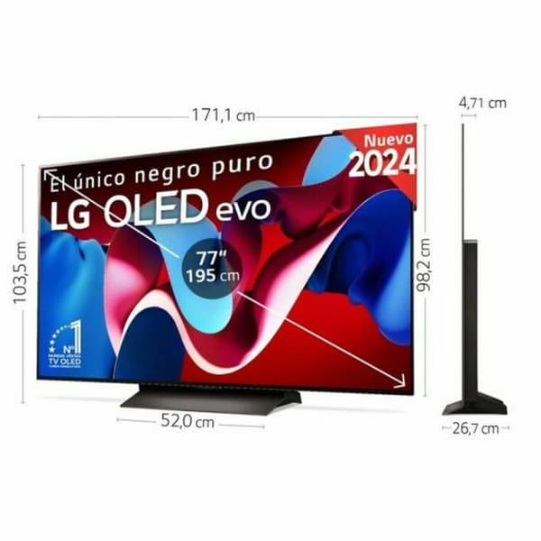 BRUKT Smart TV LG C4 SERIES 77" 4K Ultra HD HDR OLED NVIDIA G-SYNC (Fikset A)