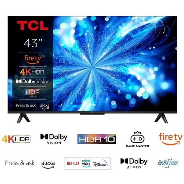TCL 43PF650 - 43" LED-TV (108 cm) - 4K UHD 3840x2160 - HDR10 - Smart TV - 3xHDMI 2.1 - WiFi