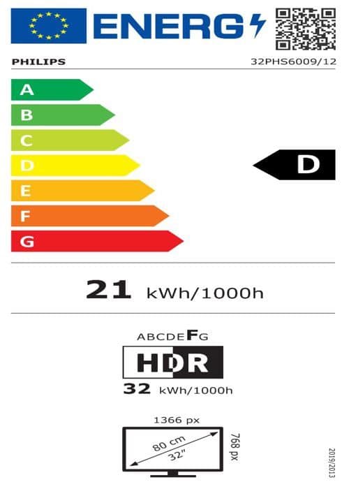 Philips 32PHS6009 LED-TV - HD - 32 tum - Svart - Smart TV - Wi-Fi - Full HD - HDR-kompatibel