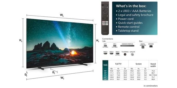 Philips 43PUS7609 - 108 cm 4K TV - TV-apparater