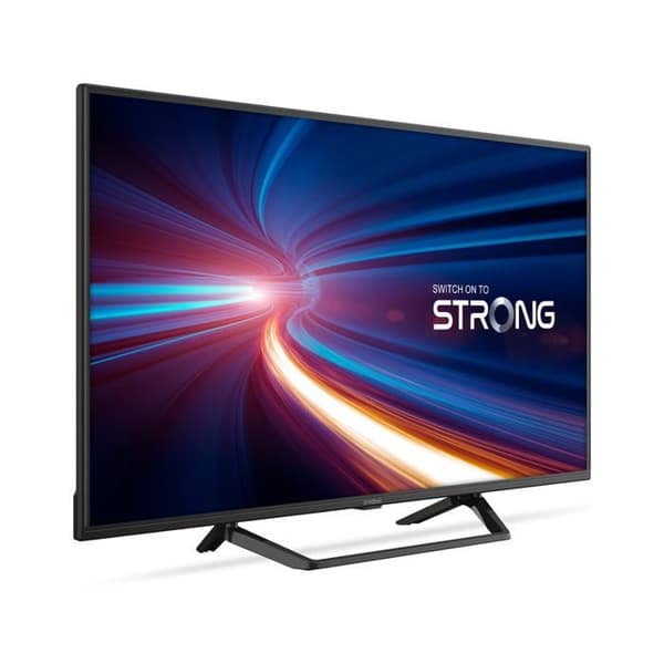 STRONG - TV HD 32" (80 cm) SRT32HF2003C - 3 inbyggda tuners - 2 HDMI-portar (1 ARC) + USB + Mini-AV + Antenn-/Satellitkontakt - Svart Svart