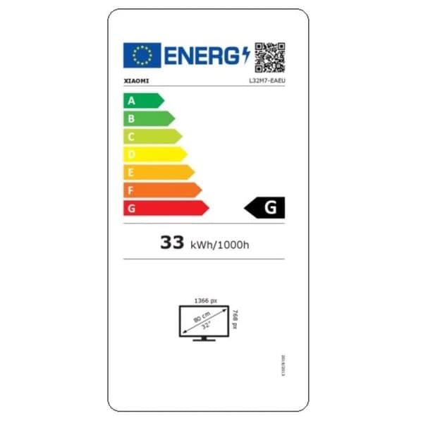 LED-TV Xiaomi Mi A2 L32M7-EAEU 80 cm HD Android TV Svart 2022
