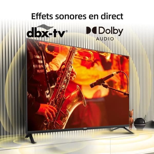CHiQ L40H7G 40 tum, Smart TV, Full HD 1080P, Slim Design, Google TV, Google Assistant