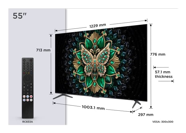 TCL C6K 55C6K TV 139.7 cm (55") 4K Ultra HD Smart TV Wi-Fi Metallic