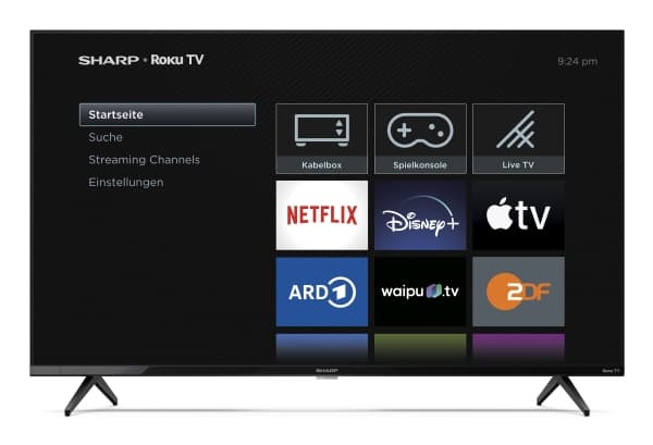 Sharp 43GJ4225E 43'' UHD Roku Smart TV svart