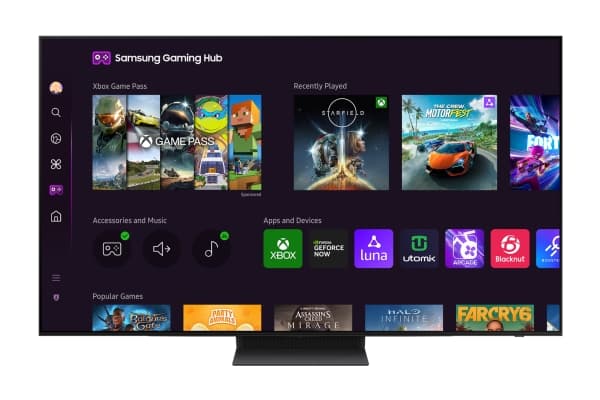 Samsung Series 9 TQ77S93DAE, 195.6 cm (77"), 3840 x 2160 pixels, OLED, Smart TV, Wi-Fi, Silver, Carbon