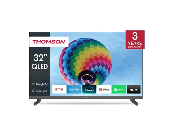 Thomson 32QG4S14, 81,3 cm (32"), 1920 x 1080 piksler, QLED, Smart TV, Wi-Fi, Sort Sort