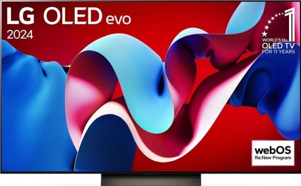 LG OLED evo C4 OLED48C44LA, 121,9 cm (48"), 3840 x 2160 piksler, OLED evo, Smart TV, Wi-Fi, Sort