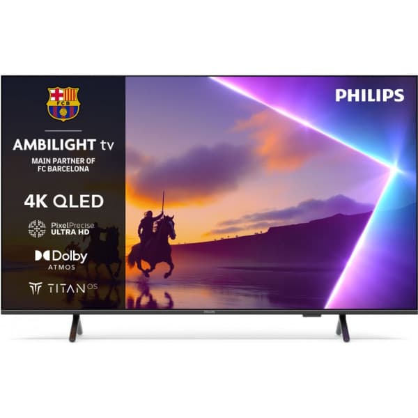 Philips 65" PUS8550 – 4K QLED Ambilight TV Svart