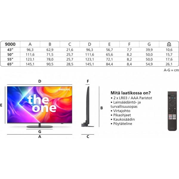 Philips The One 55" PUS9000 – 4K QLED Ambilight-TV