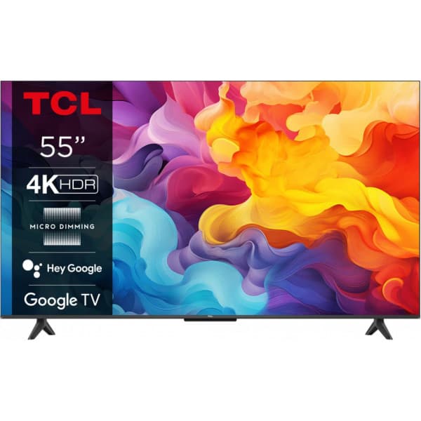 TCL 55" P655 – 4K LED Google TV Svart