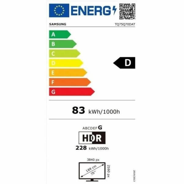 Smart TV Samsung TQ75Q70DATXXC 4K Ultra HD HDR QLED AMD FreeSync 75"