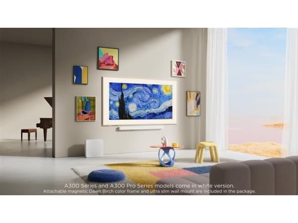 TCL 55A300 Pro, 139,7 cm (55"), 3848 x 2160 piksler, QLED, Smart TV, Wi-Fi, Hvit
