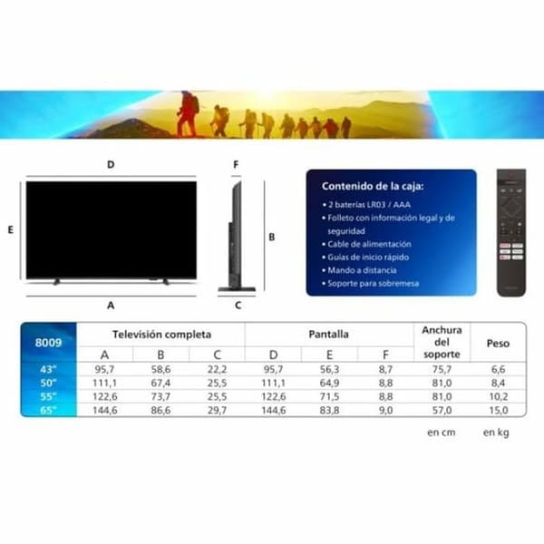 BEGAGNAD Smart TV Philips 50PUS8009 4K Ultra HD 50" LED HDR (Renoverade A)