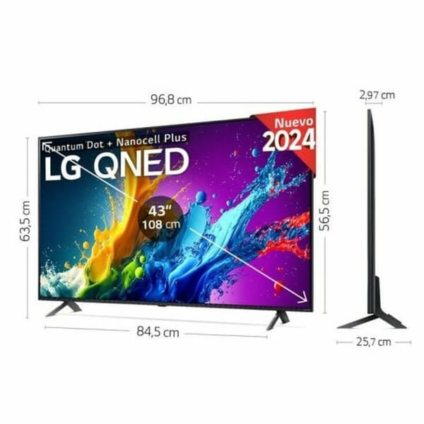 BRUGT Smart TV LG 43QNED80T6A 43" 4K Ultra HD HDR Edge-LED QNED (Refurbished A)