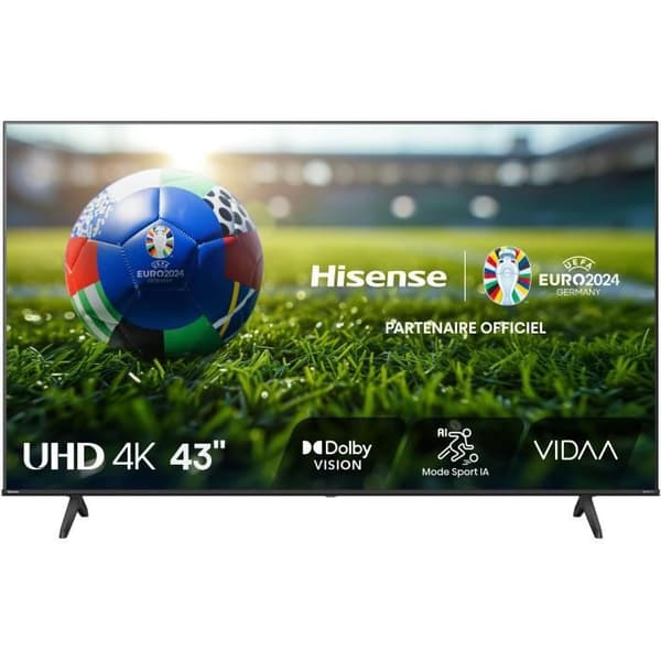 LED-TV - HISENSE - 43A6N - 43'' (108 cm) - 4K UHD 3840x2160 - 60Hz - HDR 10+ - Smart TV - 3 x HDMI