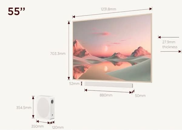 Pack TV QLED Pro - TCL - 55A300PRO - 139 cm - 4K UHD - Ljudbar 3.1.2ch