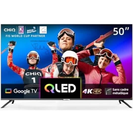 QLED 4K TV 126 cm CHIQ U50QM8V - Google TV - 50 tum - Smart TV - HDR10 - Dolby Audio Sound