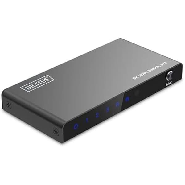 HDMI Switch - DIGITUS - DS-55333 - 3x1-3 in 1 Out - UHD 8K/60 Hz - HDCP 2.3 - HDMI 2.1